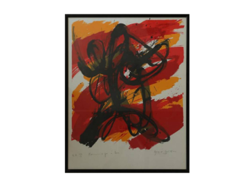 Kolorowa litografia, Hommage à Lorca, Gérard Gosselin, 1986