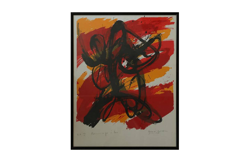 Kolorowa litografia, Hommage à Lorca, Gérard Gosselin, 1986