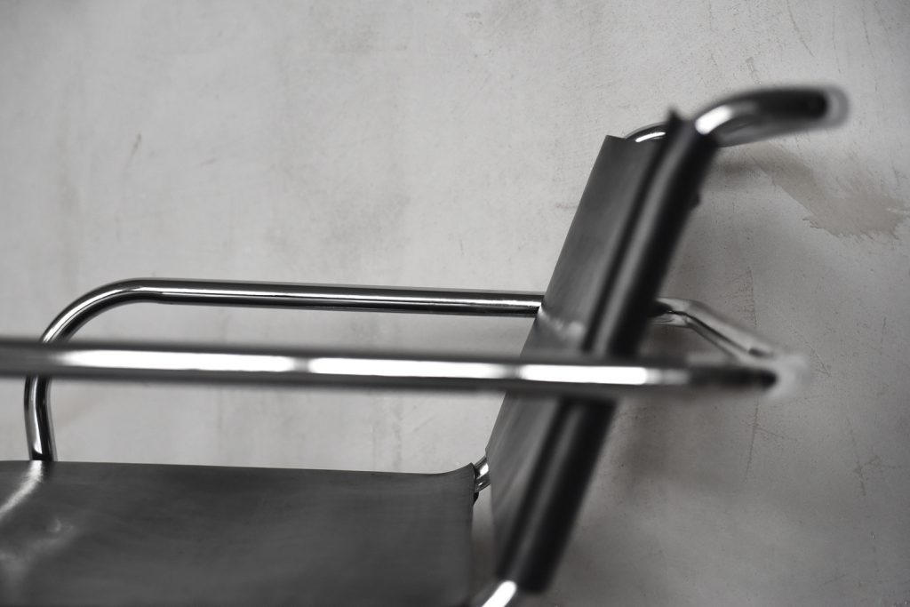 Skórzany fotel, proj. Franco Albini, Tecta, Niemcy, 1933