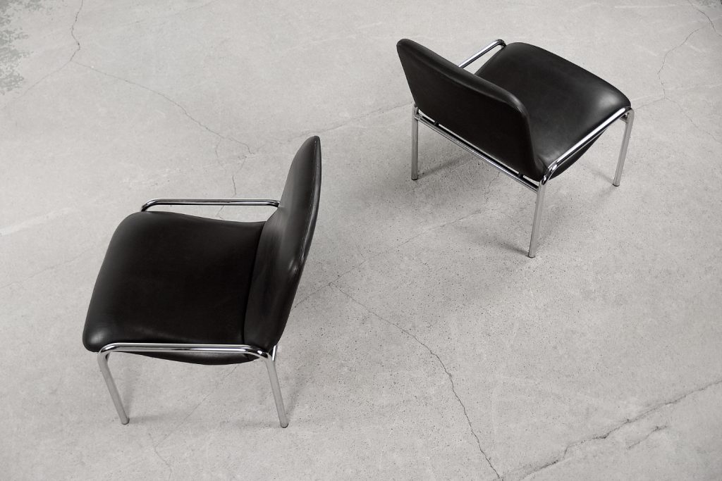 Para foteli minimalistycznych, Thonet, Niemcy, lata 70
