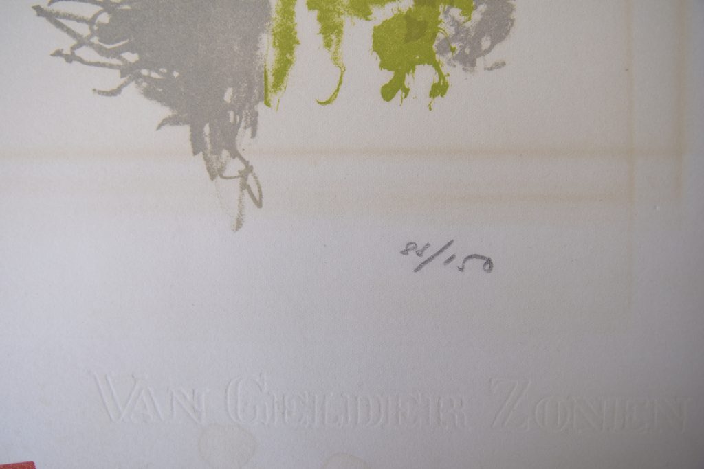 Litografia na papierze Van Gelder Zonen, Jörgen Fogelqvist, lata 80