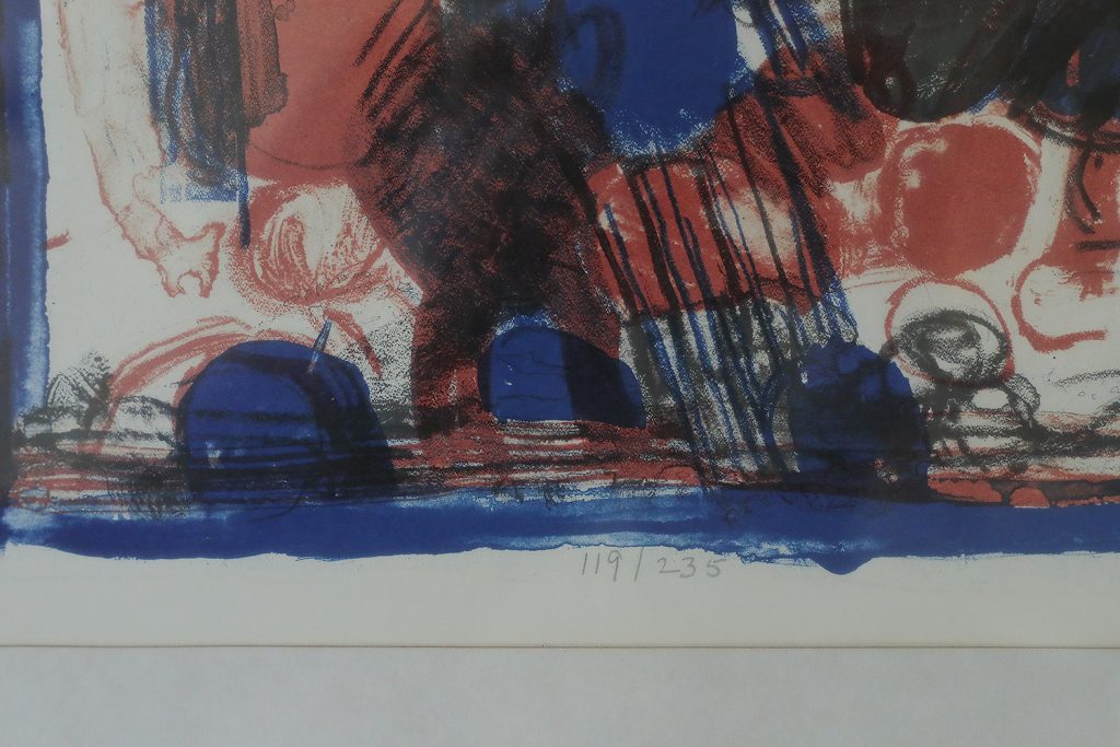 Kolorowa litografia, Denice Zetterquist, Komposition, 1965