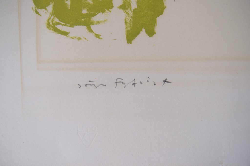 Litografia na papierze Van Gelder Zonen, Jörgen Fogelqvist, lata 80