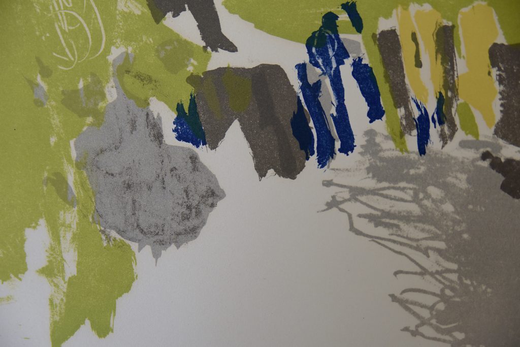 Litografia na papierze Van Gelder Zonen, Jörgen Fogelqvist, lata 80