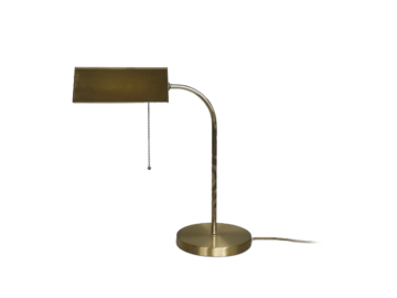 Mosiężna lampa biurkowa z łańcuszkiem, Karstadt AG, Niemcy, lata 70