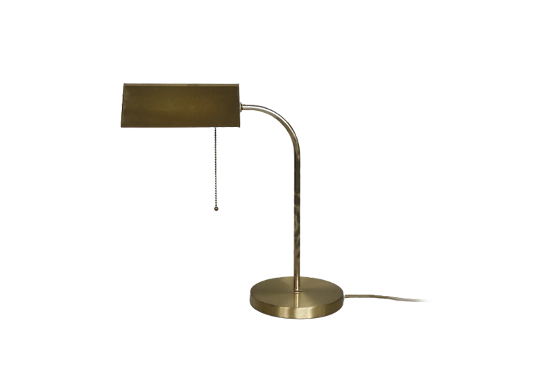 Mosiężna lampa biurkowa z łańcuszkiem, Karstadt AG, Niemcy, lata 70