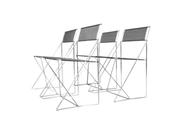 Zestaw 4 krzeseł, proj. Niels Jørgen Haugesen, Hybodan A/S, Dania, lata 70