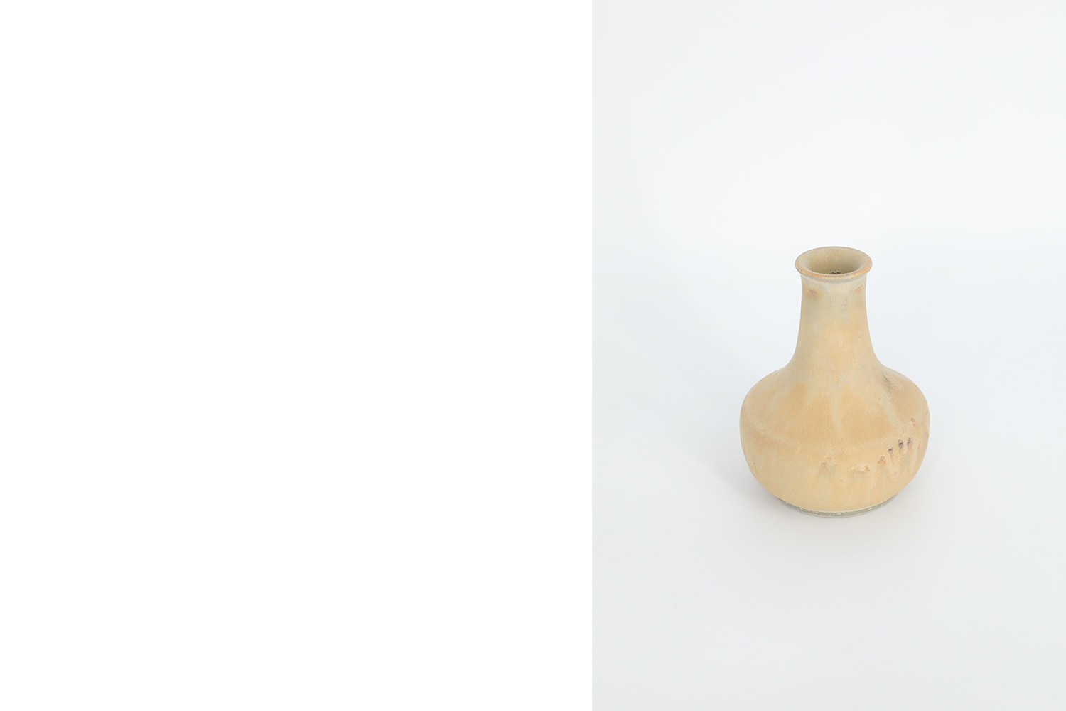 Mały piaskowy wazon kamionkowy, proj. Gunnar Borg, Höganäs Keramik, Szwecja, lata 60