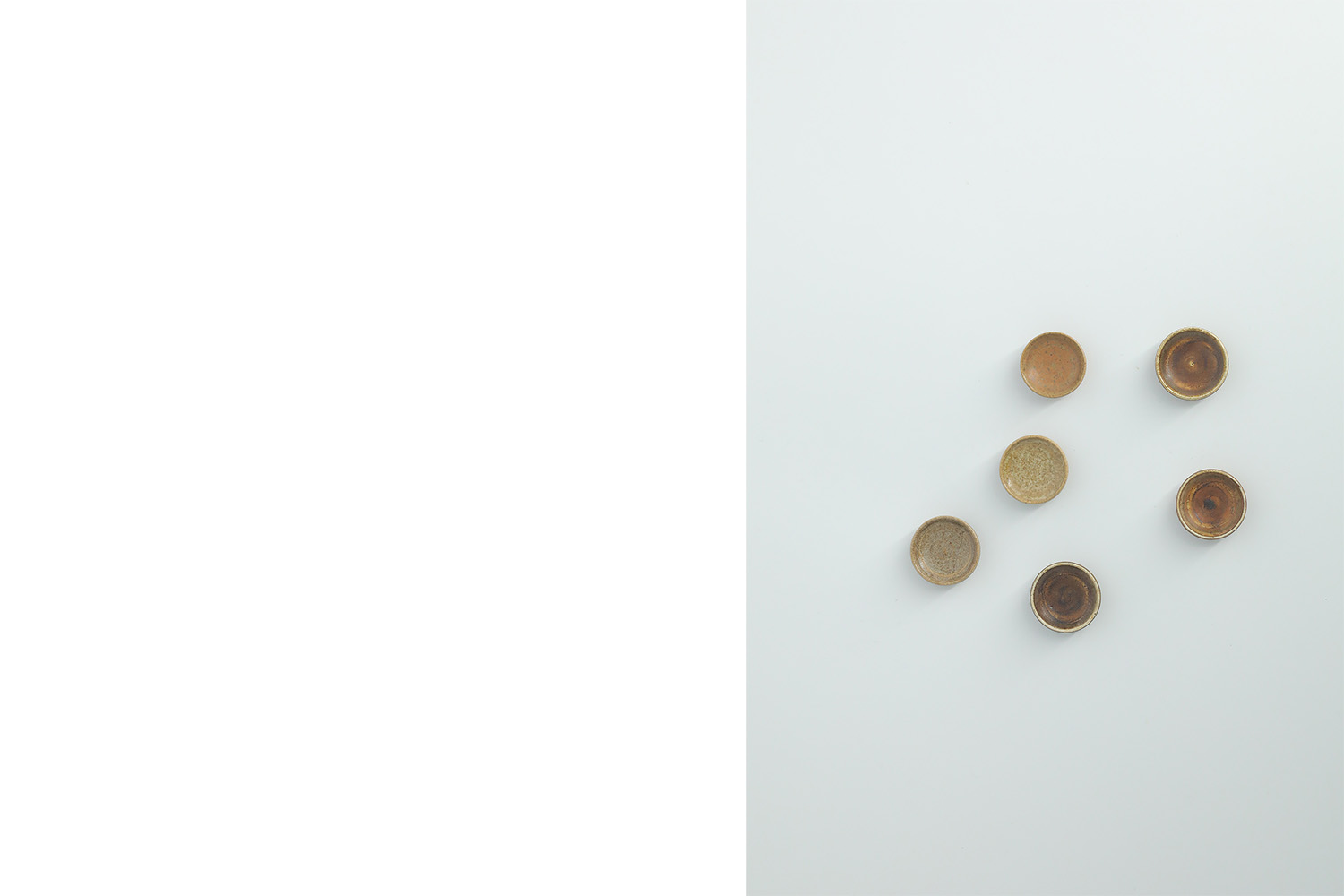 Komplet 6 brązowych misek ceramicznych, proj. Gunnar Borg, Höganäs Keramik, Szwecja, lata 60