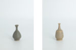 Komplet 4 brązowych wazonów ceramicznych, proj. Gunnar Borg dla Höganäs Keramik, Szwecja, lata 60