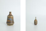 Komplet 4 brązowych wazonów ceramicznych, proj. Gunnar Borg, Höganäs Keramik, Szwecja, lata 60