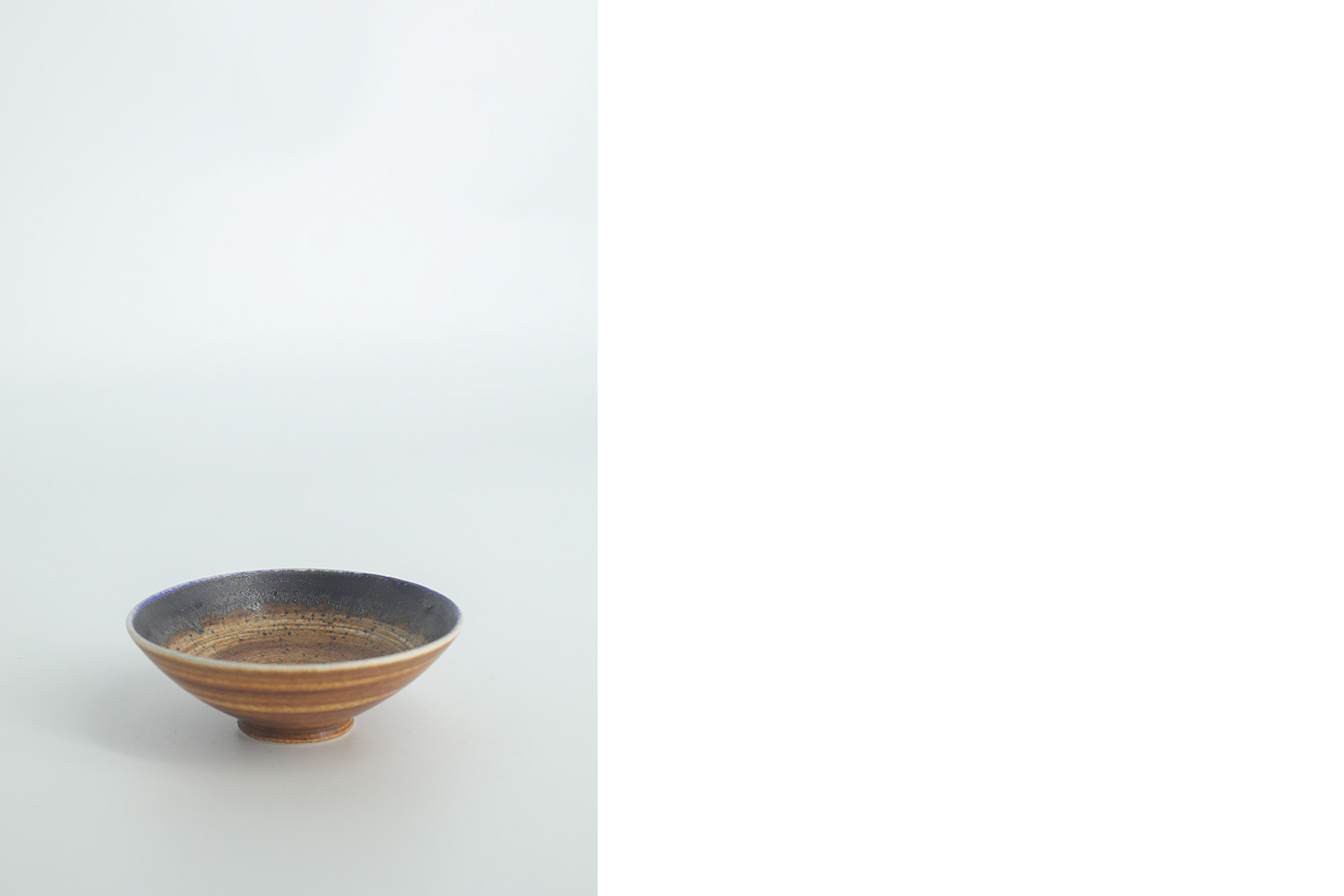 Komplet 2 brązowych misek ceramicznych, proj. Gunnar Borg, Höganäs Keramik, Szwecja, lata 60