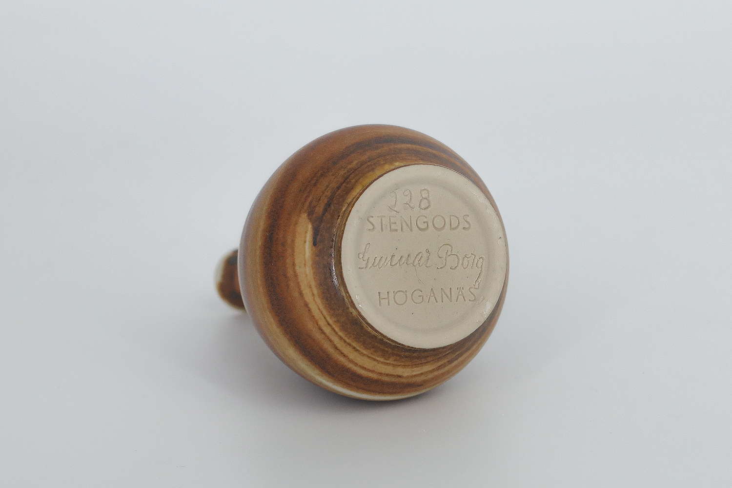 Komplet 4 miodowych wazonów ceramicznych, proj. Gunnar Borg, Höganäs Keramik, Szwecja, lata 60