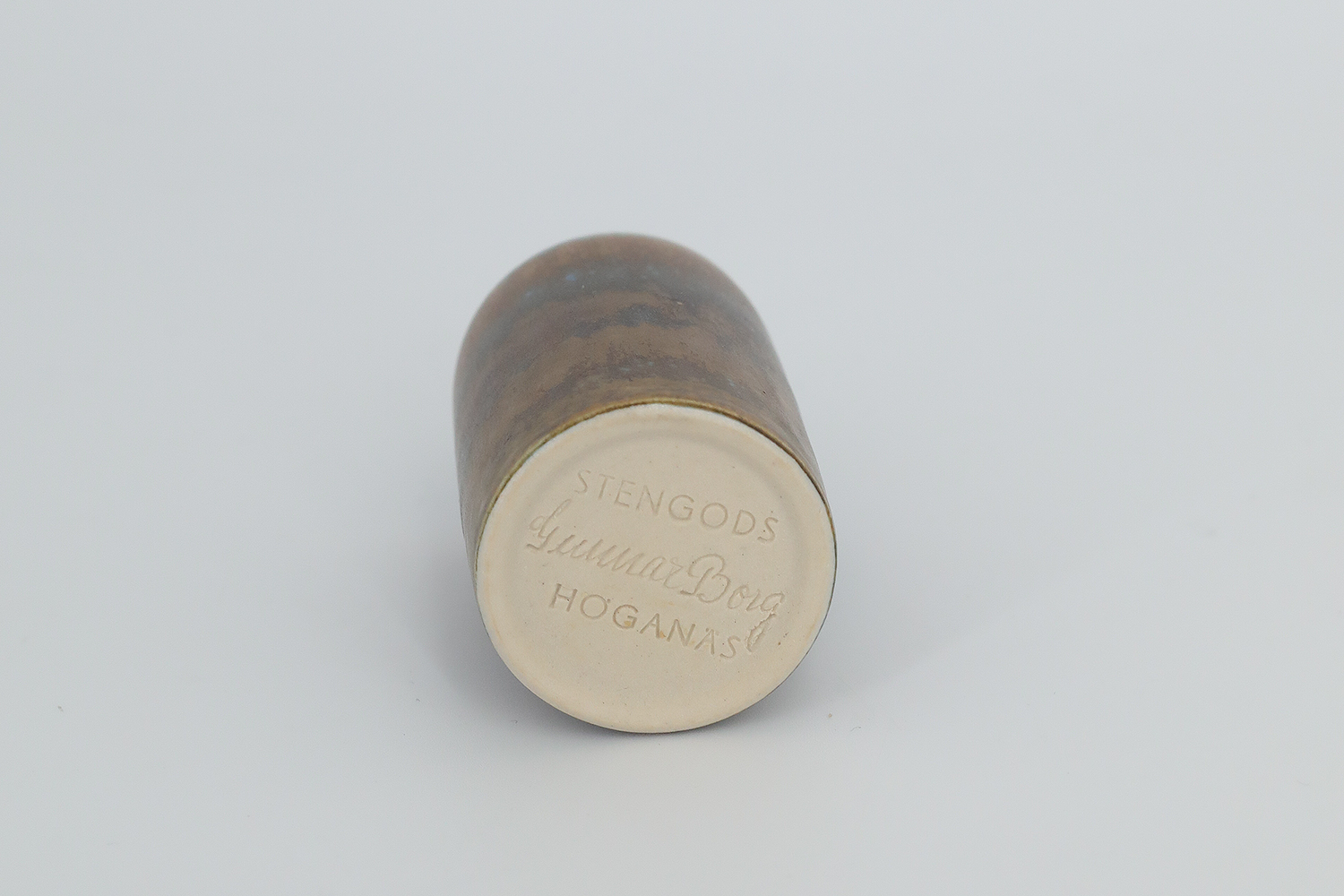 Komplet 3 ziemisto-brązowych wazonów ceramicznych, proj. Gunnar Borg, Höganäs Keramik, Szwecja, lata 60