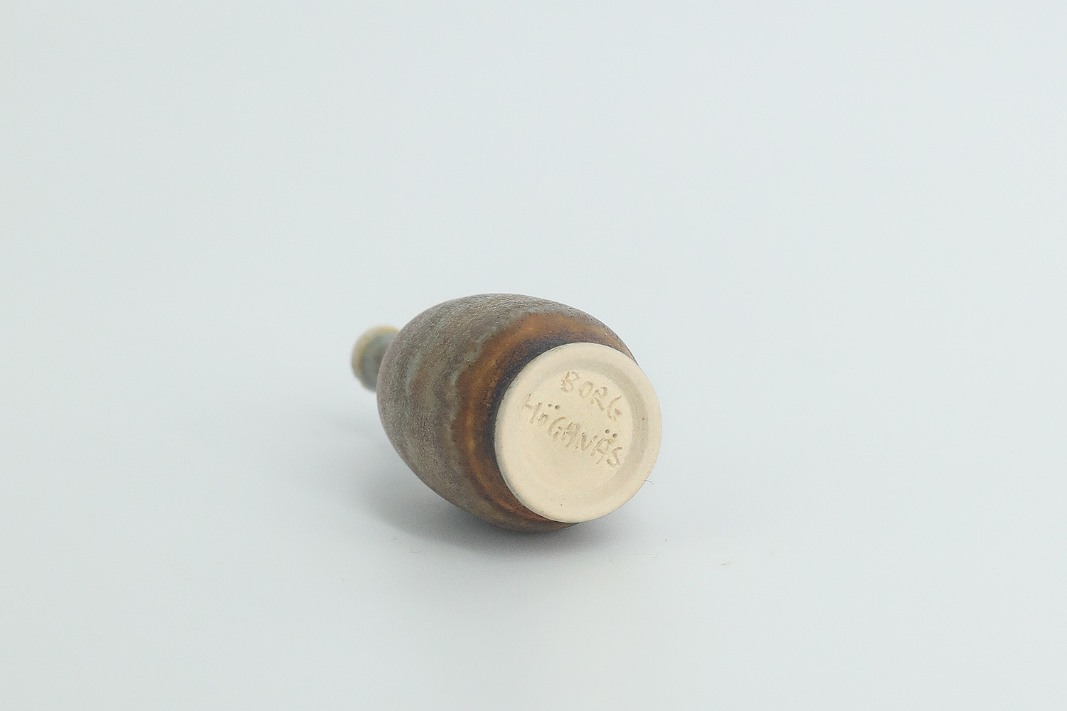 Komplet 4 brązowych wazonów ceramicznych, proj. Gunnar Borg, Höganäs Keramik, Szwecja, lata 60