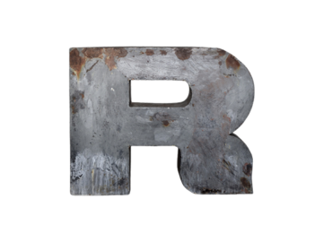 Duża industrialna litera R, Polska, lata 50