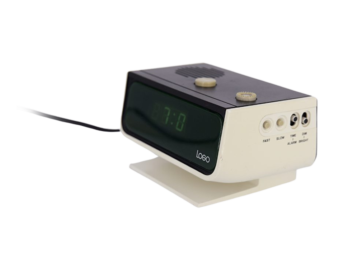 Elektroniczny zegar z budzikiem, LOGO, Tajwan, lata 70