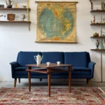 Sofa wełniana, proj. Folke Ohlsson, Dania, lata 50/60
