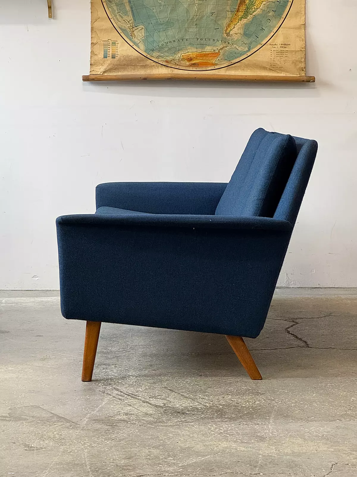 Sofa wełniana, proj. Folke Ohlsson, Dania, lata 50/60