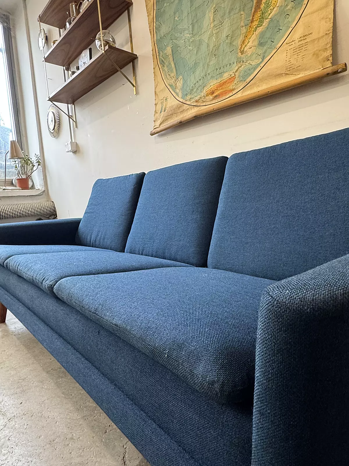Sofa wełniana, proj. Folke Ohlsson, Dania, lata 50/60