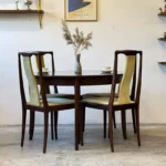 Set of 4 vintage dining chairs, Lübke, Germany, 1960s