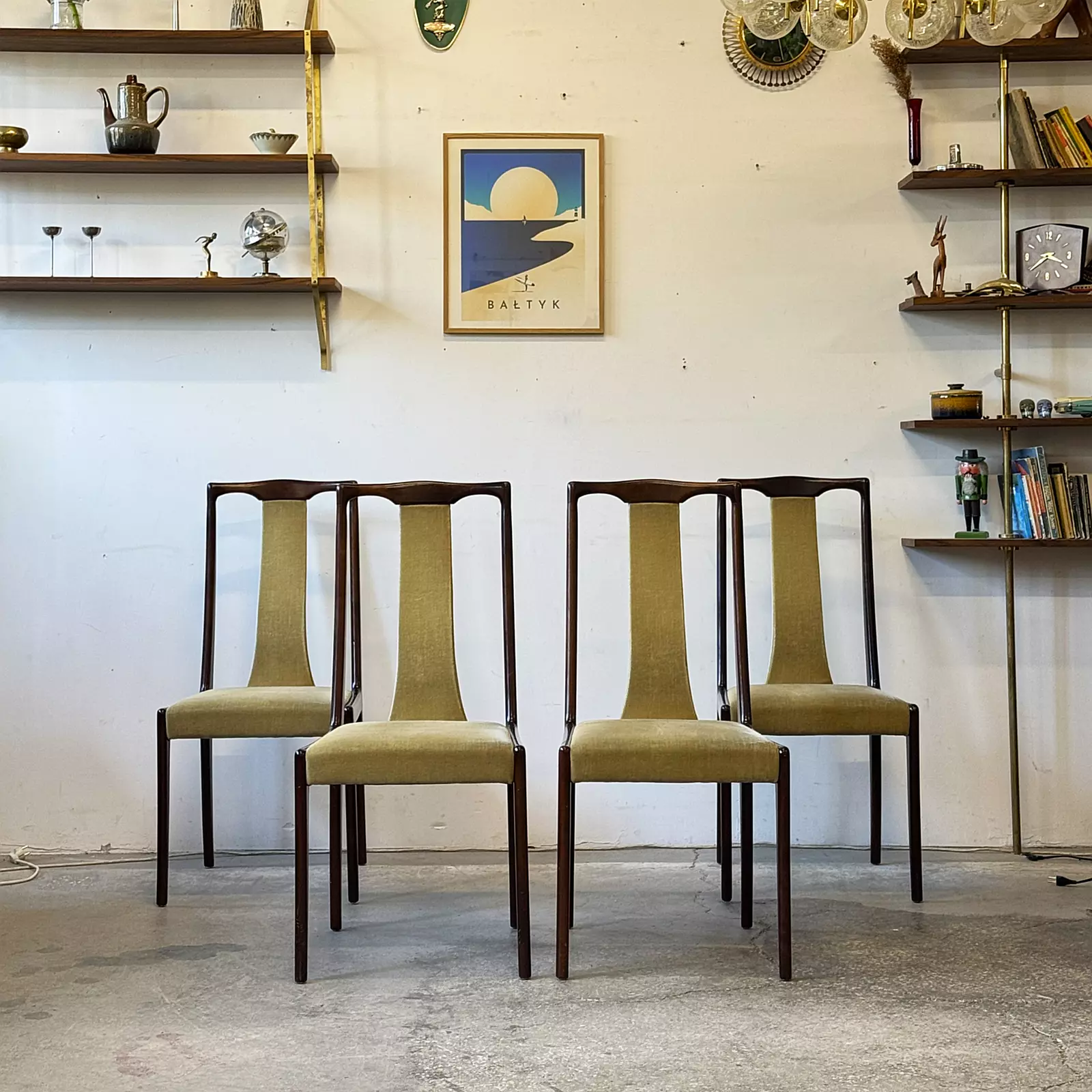 Set of 4 vintage dining chairs, Lübke, Germany, 1960s