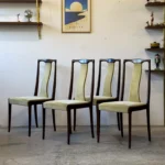 Set of 4 vintage dining chairs, Lübke, Germany, 1960s