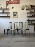 Set of 4 vintage dining chairs, Lübke, Germany, 1960s