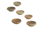 Komplet 6 brązowych misek ceramicznych, proj. Gunnar Borg, Höganäs Keramik, Szwecja, lata 60