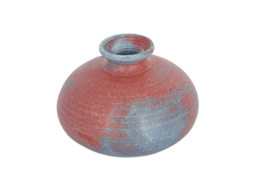 Mały dwukolorowy wazon kamionkowy, Szwecja, lata 60