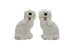 Para ceramicznych figurek Staffordshire Spaniel Mantle Dogs numer 1378 - 4, Beswick England, Anglia, lata 60