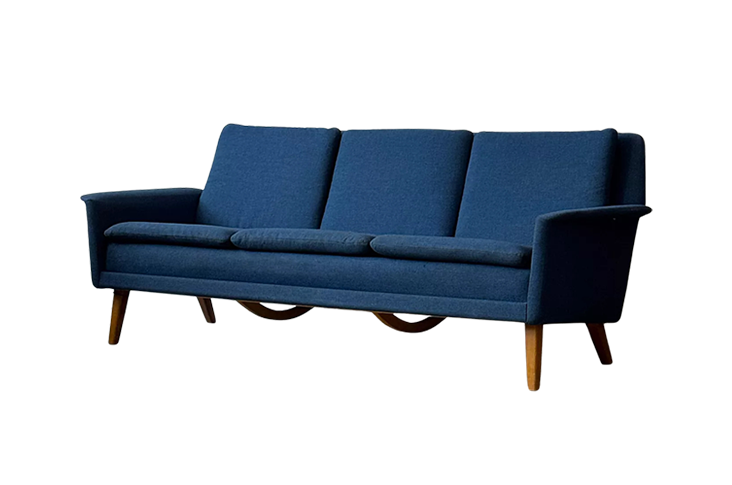 Sofa wełniana, proj. Folke Ohlsson, Dania, lata 50/60