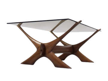 Stół szklany Condor, proj. Fredrik Schriever-Abeln, Örebro Glass, Szwecja, lata 60