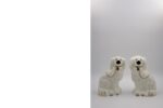 Para ceramicznych figurek Staffordshire Spaniel Mantle Dogs numer 1378 - 4, Beswick England, Anglia, lata 60