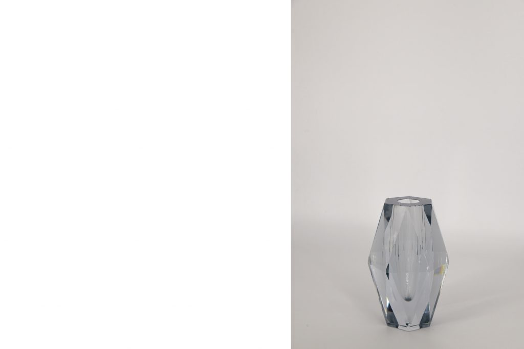 Wazon szklany Diamond, proj. Asta Strömberg, Strömbergshyttan, Szwecja, lata 60