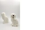 Para ceramicznych figurek Staffordshire Spaniel Mantle Dogs numer 1378 - 4, Beswick England, Anglia, lata 60