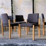 Zestaw 6 tapicerowanych krzeseł, Fröscher Sitform, Niemcy, lata 80