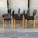 Zestaw 6 tapicerowanych krzeseł, Fröscher Sitform, Niemcy, lata 80