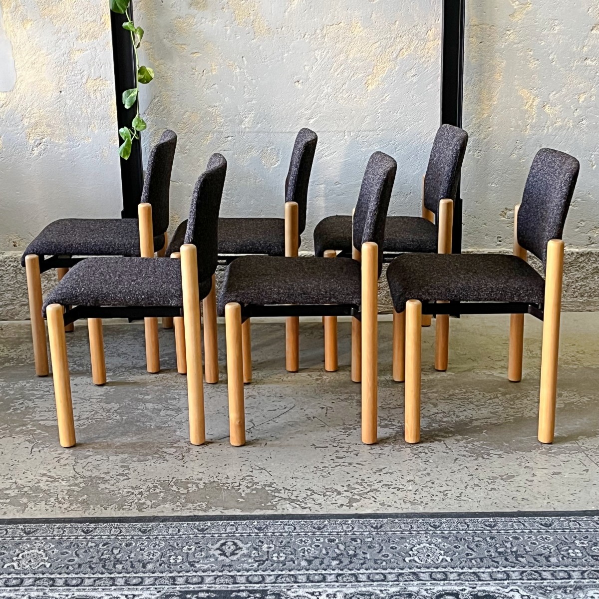 Zestaw 6 tapicerowanych krzeseł, Fröscher Sitform, Niemcy, lata 80