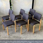 Zestaw 6 tapicerowanych krzeseł, Fröscher Sitform, Niemcy, lata 80