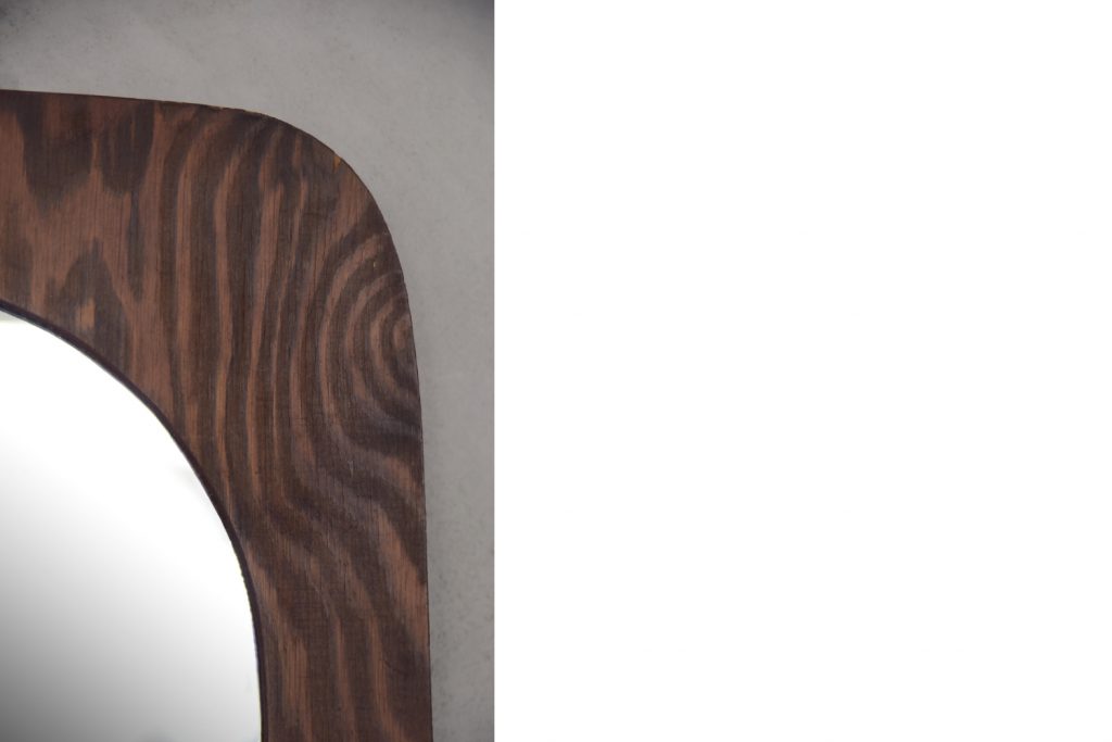 Duże lustro ścienne, Dania, lata 50