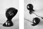 Para czarnych lamp stołowych model Dalù, proj. Vico Magistretti, Artemide, Włochy, lata 60