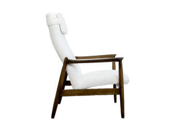 Fotel GFM-64 z wysokim oparciem, proj. Edmund Homa, Gościcińska Fabryka Mebli, PRL, lata 60