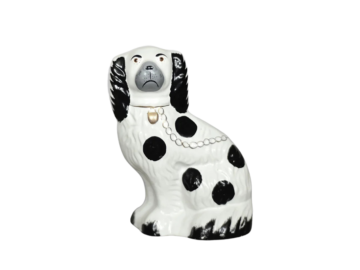 Ceramiczna figurka kominkowa Staffordshire Spaniel Mantle Dog, Anglia, lata 50
