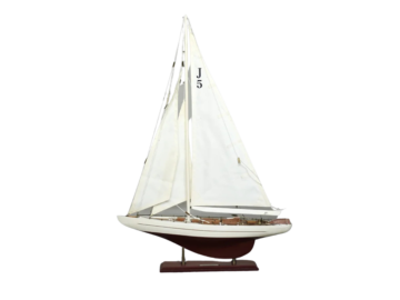 Drewniany model jachtu J-Class Ranger J5, Skandynawia, lata 60