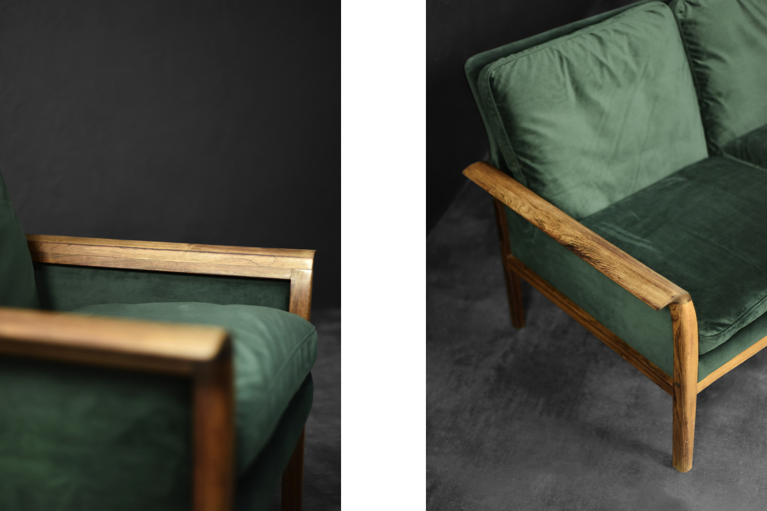 Palisandrowy komplet wypoczynkowy, proj. Knut Sæter dla Vatne Møbler, Norwegia, lata 60