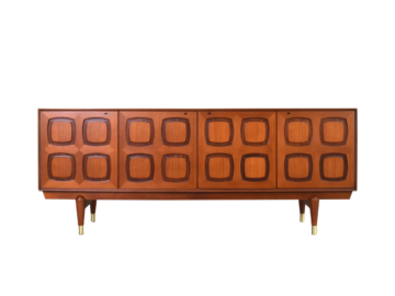 Komoda tekowa proj. Rolfa Rastada & Adolfa Rellinga prod. Gustav Bahus, Norwegia, lata 60