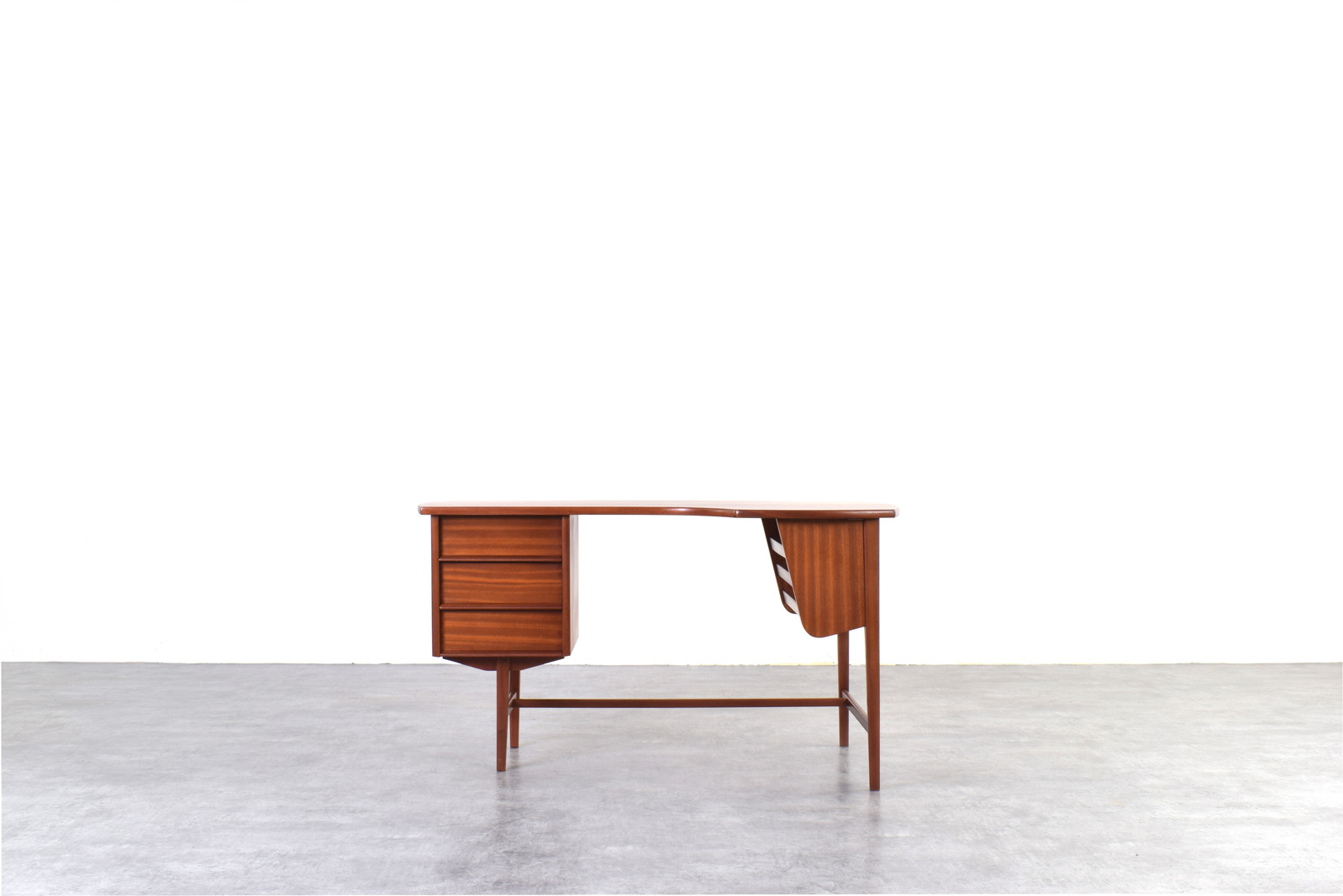 Biurko tekowe mid-century modern, Dania, lata 60