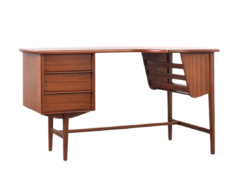Biurko tekowe mid-century modern, Dania, lata 60