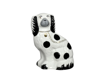 Ceramiczna figurka kominkowa Staffordshire Spaniel Mantle Dog, Anglia, lata 50